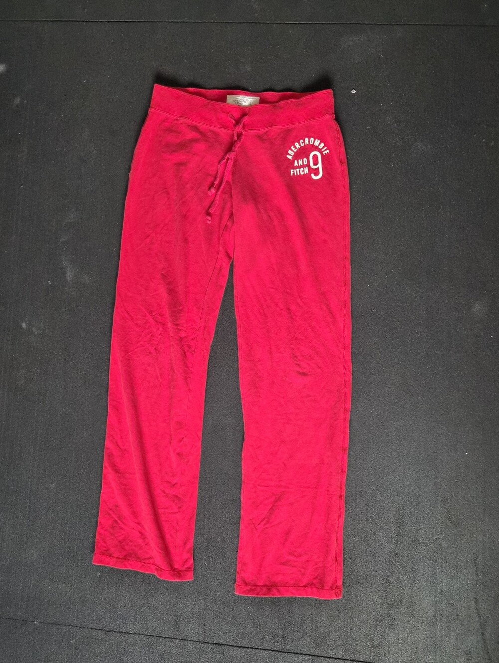 Y2k Abercrombie & Fitch Bright Red Low Rise Straight Leg Pants
